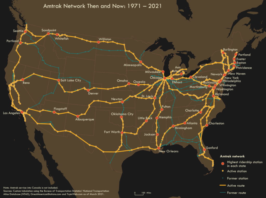 Long Distance Rail Study Fails To Address The Needs Of Passengers | Map Of Passenger Trains In Usa