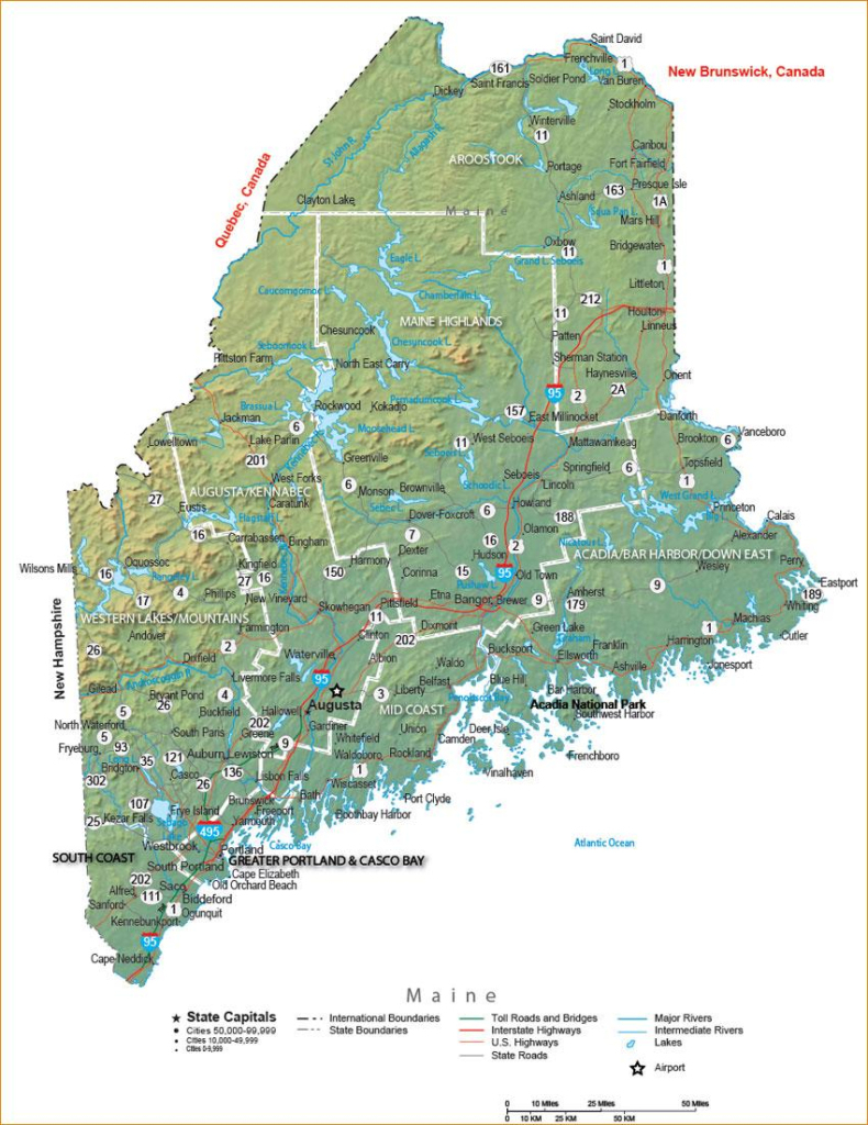 Maine State Maps | Travel Guides To Maine | Detailed Map of Maine USA
