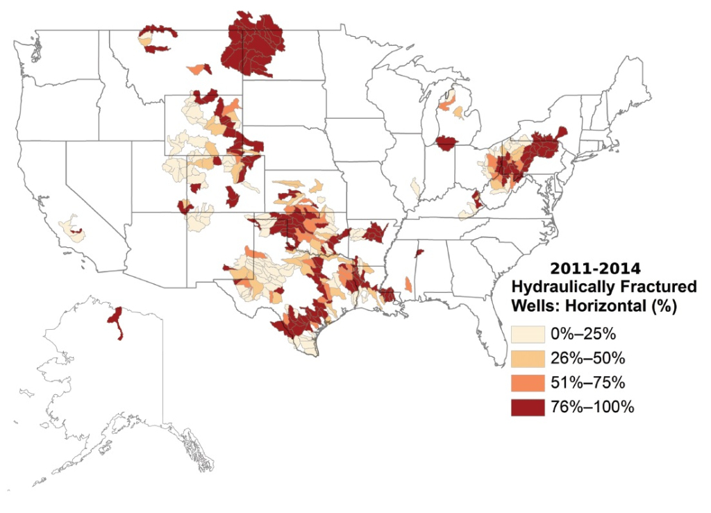 Map: Hydraulically Fractured Wells | U.s. Geological Survey | Map Of Fracking In The Usa