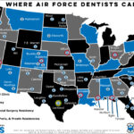 Map Of Air Force Bases Where Dentists Can Serve | Map Of Usaf Bases In Usa