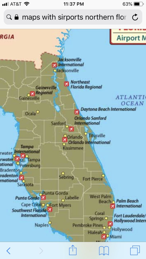 Map Of Airports In North Africa And The United States | Map of Airports in Florida USA