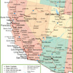 Map Of Arizona, California, Nevada And Utah   Ontheworldmap | Map Of Nevada And Arizona Usa