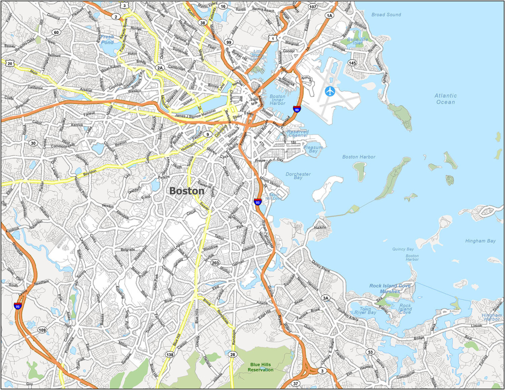 Map Of Boston, Massachusetts - Gis Geography | Street Map Of Boston Usa