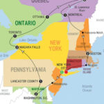 Map Of East Coast Usa And Canada | Map Of Northeast Usa And Canada