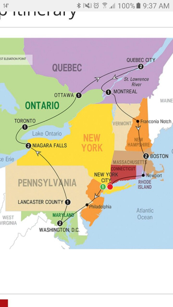 Map Of East Coast Usa And Canada | Map Of Northeast Usa And Canada