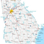 Map Of Georgia   Cities And Roads   Gis Geography | City Map Of Georgia USA