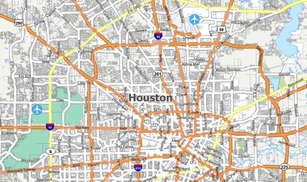 Map Of Houston, Texas - Gis Geography | Street Map Of Houston Texas Usa
