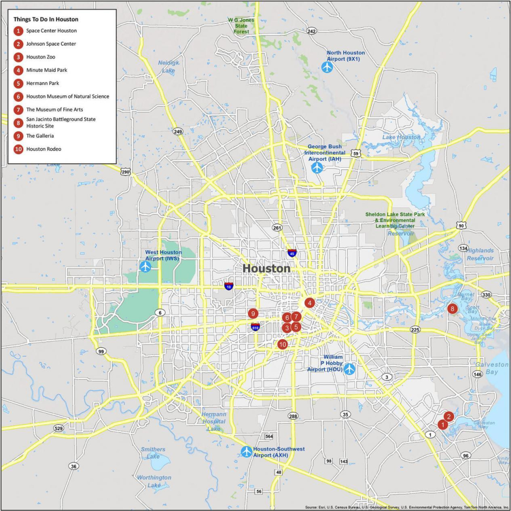 Map Of Houston, Texas - Gis Geography | Street Map of Houston Texas USA