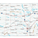 Map Of Kansas   Cities And Roads   Gis Geography | Printable Map Of Kansas Usa