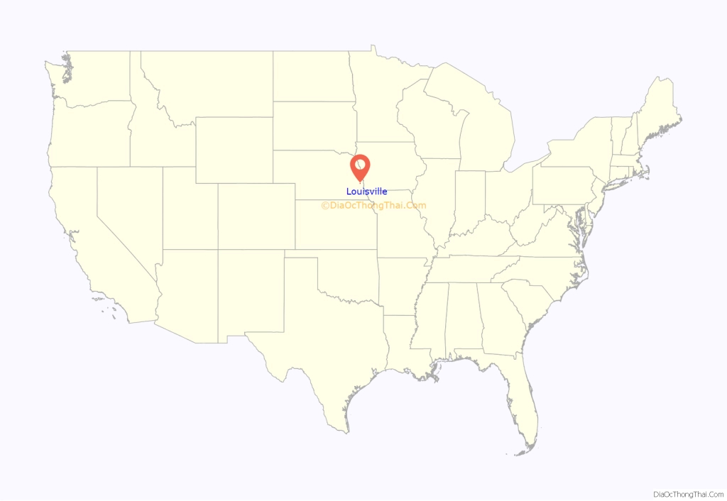 Map Of Louisville City, Nebraska - Thong Thai Real | Louisville on Map of USA