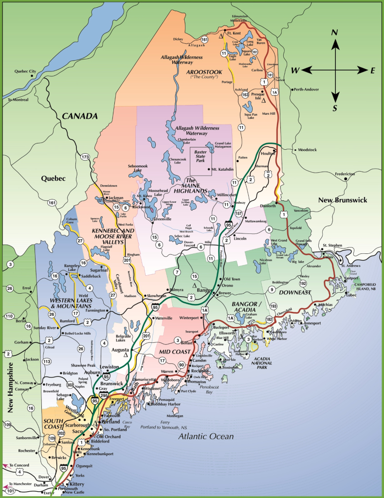 Map Of Maine Coast - Ontheworldmap | Map Of Coast Of Maine Usa
