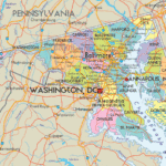 Map Of Maryland   Maryland Map With Cities, Counties And Roads | Map Of Maryland USA Cities