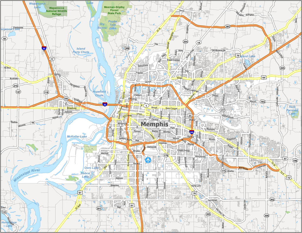Map Of Memphis, Tennessee - Gis Geography | Memphis on Map of USA