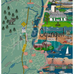 Map Of Ogunquit, Maine (Customization And Framing Options)   Etsy | Map Of Ogunquit Maine USA