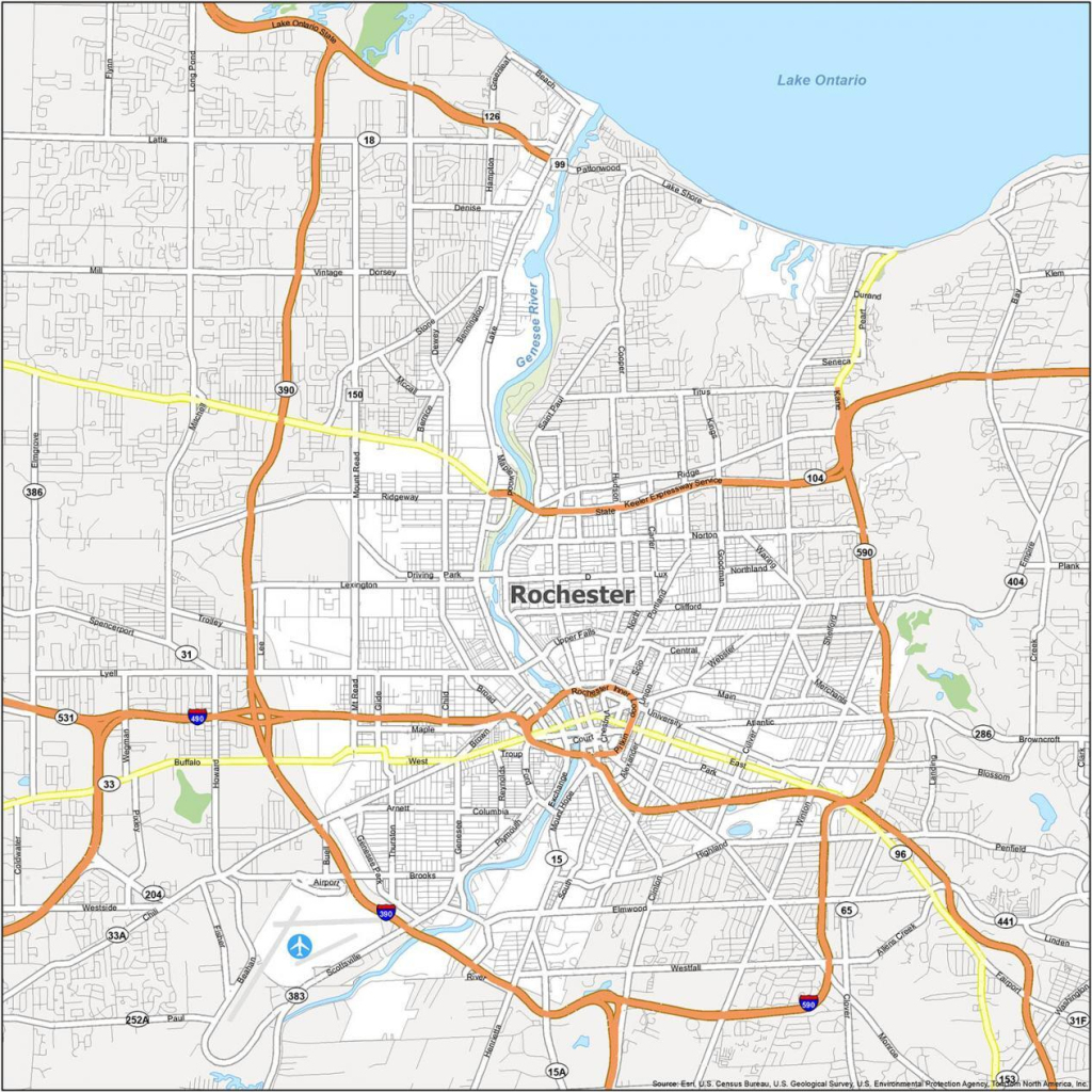 Map Of Rochester, New York - Gis Geography | Map Of Rochester New York Usa