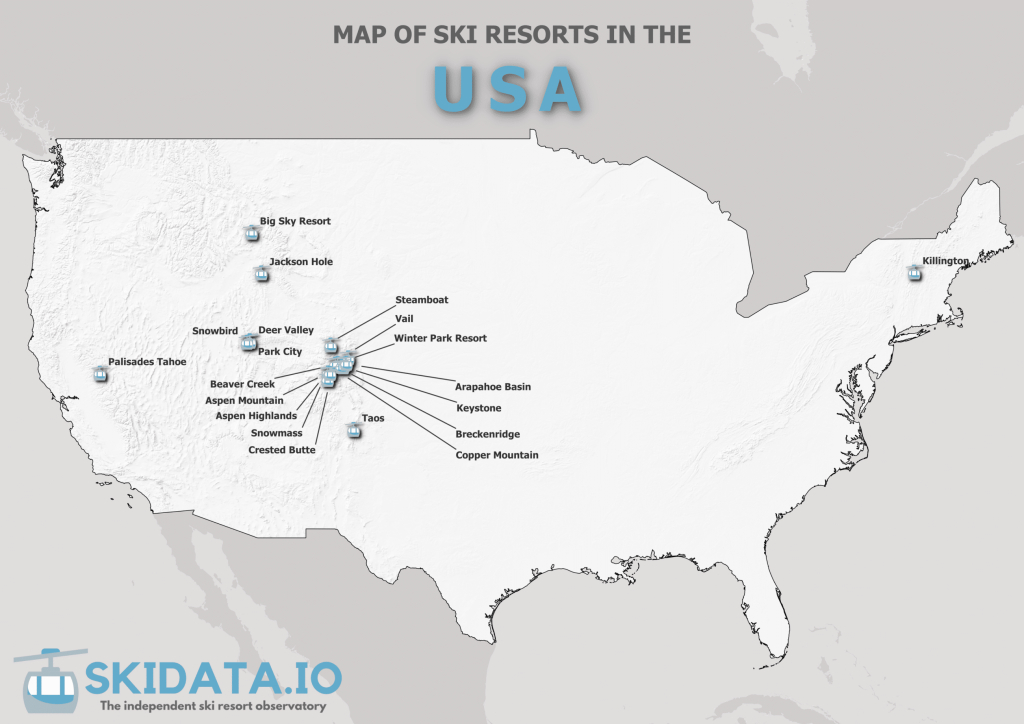 Map Of Ski Resorts In The United States ?? | Map Of Ski Resorts In Usa