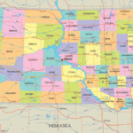 Map Of South Dakota   South Dakota Map With Cities, Counties And | Road Map Of South Dakota USA