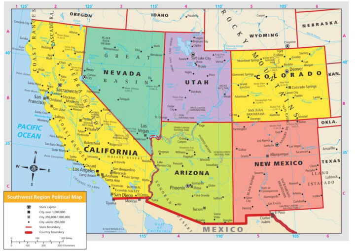 Map of Southwest USA