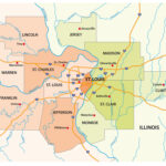 Map Of The Greater St. Louis Area In Illinois And Missouri, Usa | St Louis On The Map Of Usa