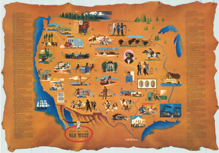 Map of the Old West USA