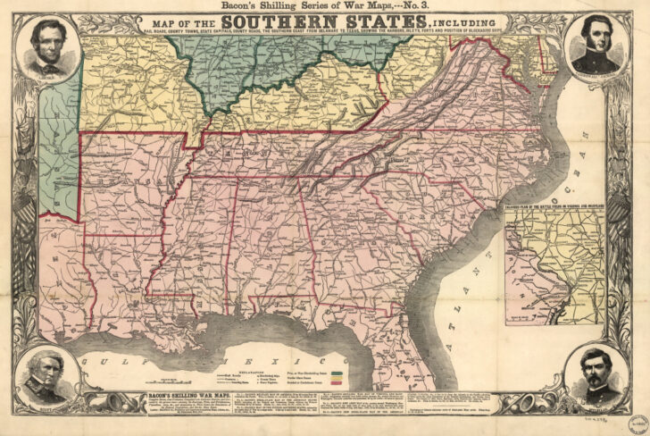 Map of the Southern USA