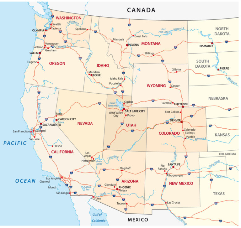 Map Of Northwest USA With States And Cities - Printable US Maps