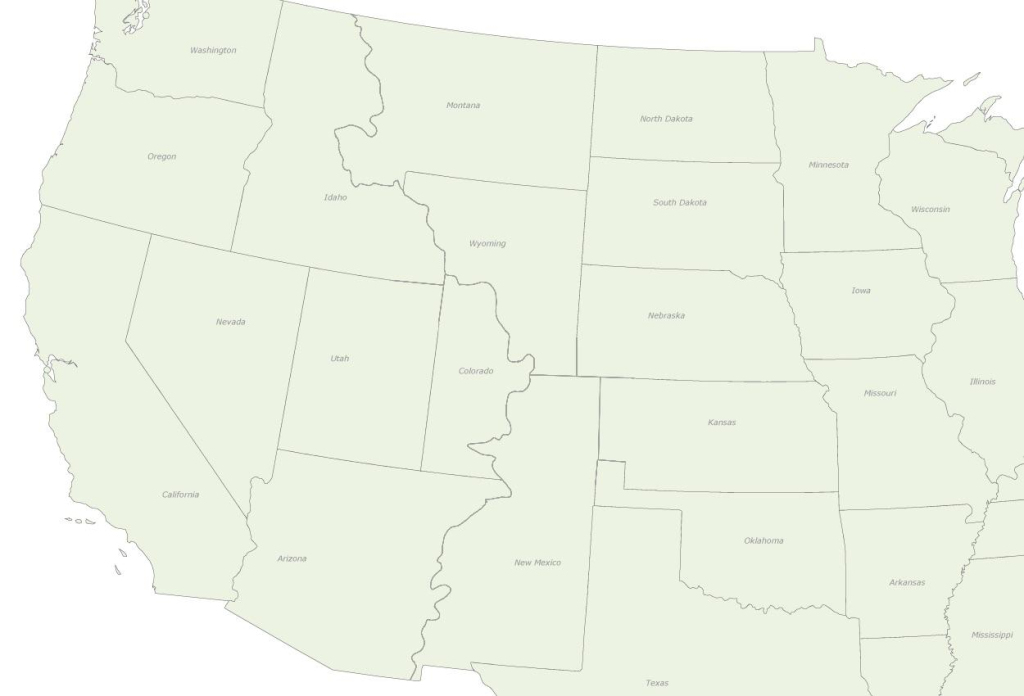 Map Of Western Usa If The Borders Were Dividedthe Continental | Blank Map of Western USA