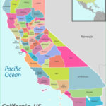 Map State California Usa Royalty Free Vector Image | Map Of California State Usa