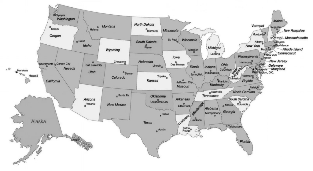 Map Usa — Crossing . The . Usa | Map of the USA with Capital Cities