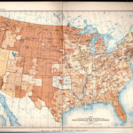 Map:"Map Showing The Increase And Decrease Of The Population Of | Map Of USA In 1880