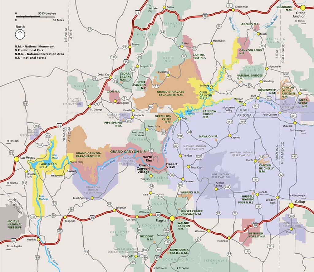 Maps - Grand Canyon National Park (U.s. National Park Service) | Map of USA with Grand Canyon