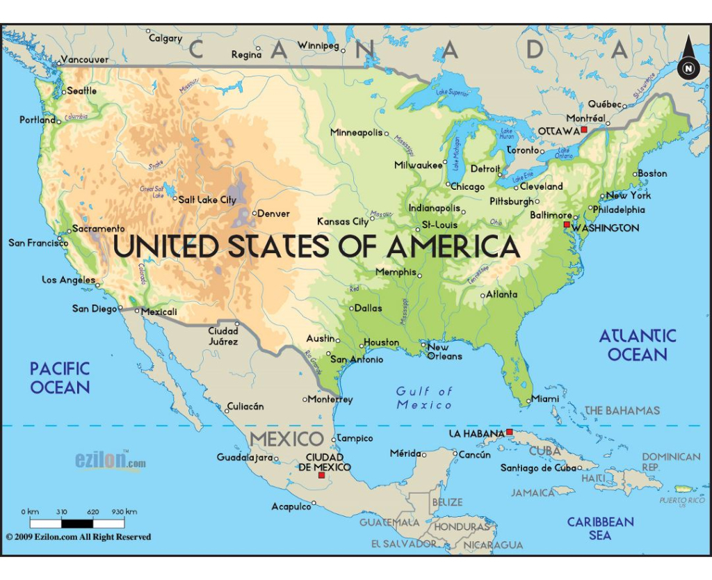 Maps Of The United States Of America | Collection Of Maps Of The | Map of USA and Caribbean