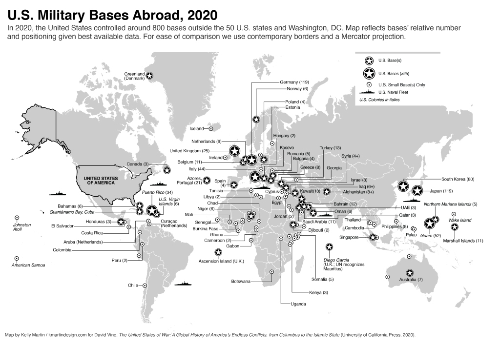 Maps Of U.s. Military Bases Abroad From The Books &amp;quot;Base Nation | Map Of Usa Military Bases
