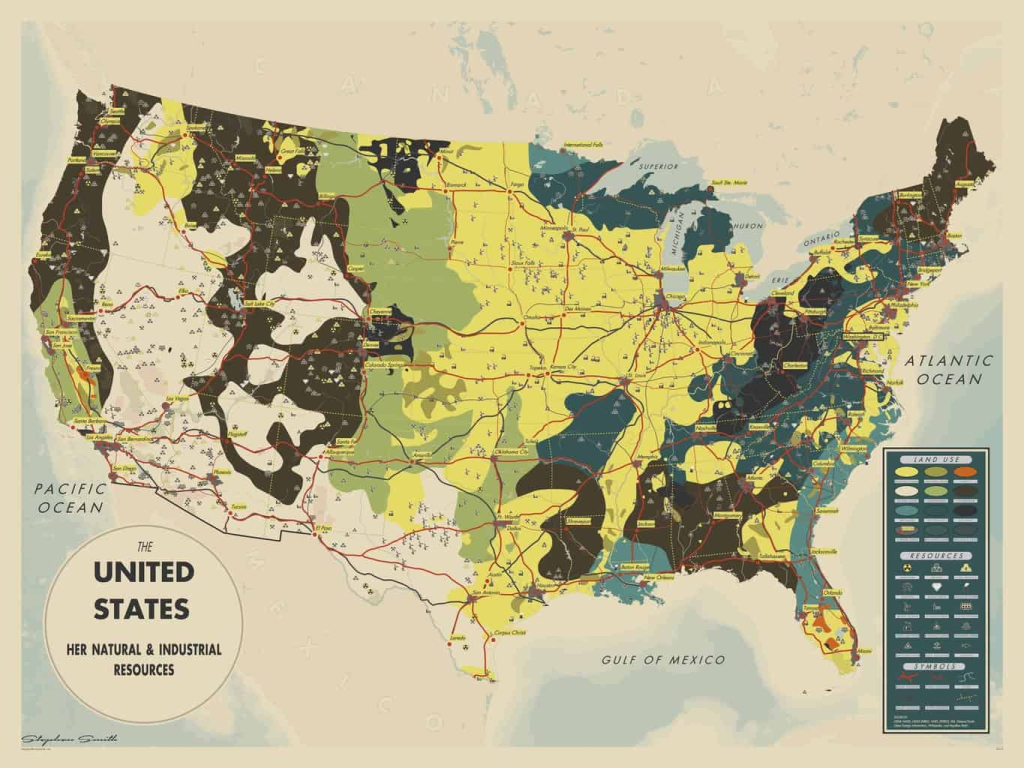 Mapsmiththe United States: Her Natural And Industrial Resources | Natural Resources Of Usa Map