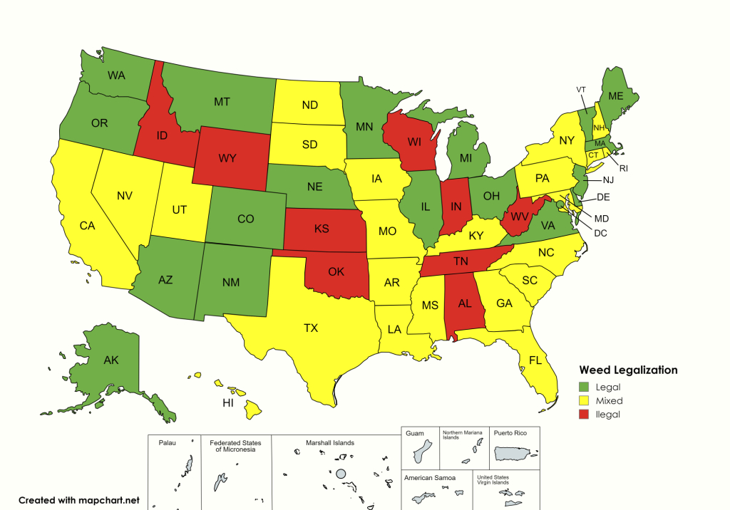 Marijuana Legalization Map In Us And Europe (2024) - Vivosun | Map of USA Where Weed Is Legal