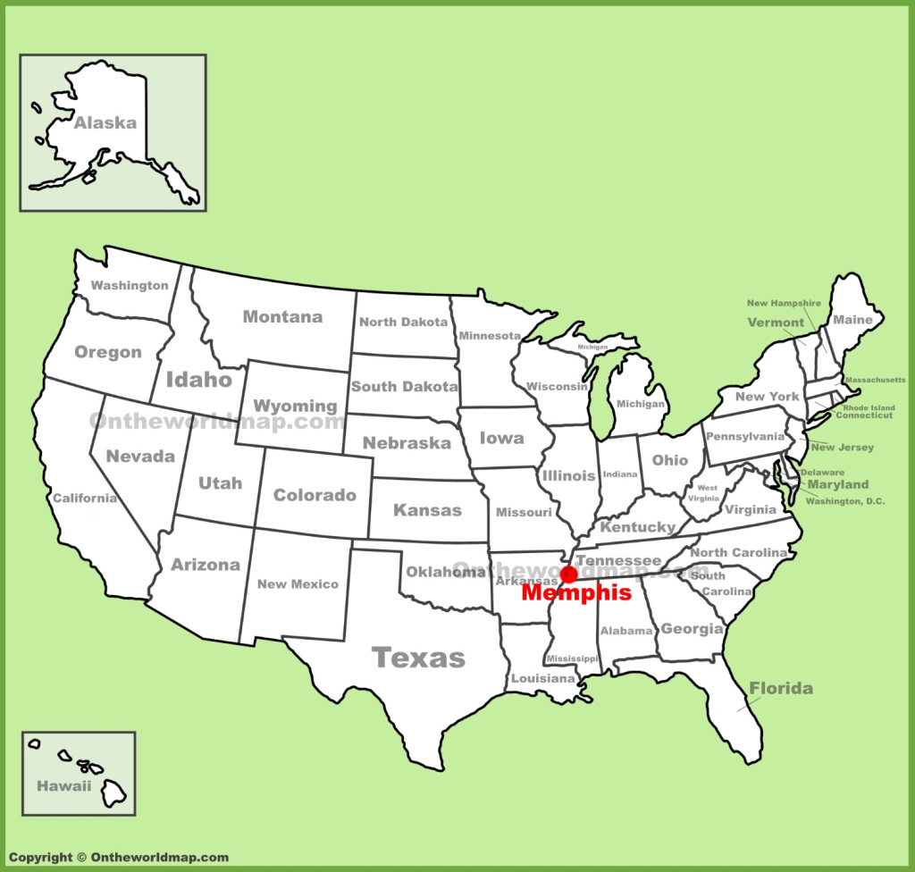 Memphis Location On The U.s. Map - Ontheworldmap | Memphis on Map of USA