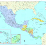 Mexico, Central America And Caribbean Map Wall Poster   Etsy.de | Map Of Usa Mexico And Central America
