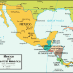 Mexico Map And Satellite Image | Map Of Central America And Usa