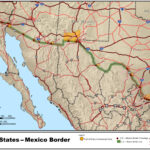 Mexico–United States Border   Wikipedia | Map Of USA And Mexico Border
