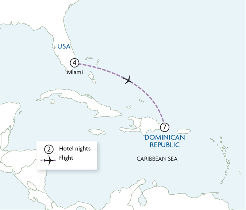 Miami &amp;amp; The Tropical Dominican Republic | Trailfinders Ireland | Map Of Usa And Dominican Republic