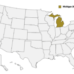 Michigan Counties Map | Mappr | Michigan On The Map Of USA