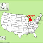 Michigan Location On The U.s. Map   Ontheworldmap | Map Of Michigan In Usa