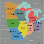 Midwest – Travel Guide At Wikivoyage | Map Of Midwest Usa With Cities