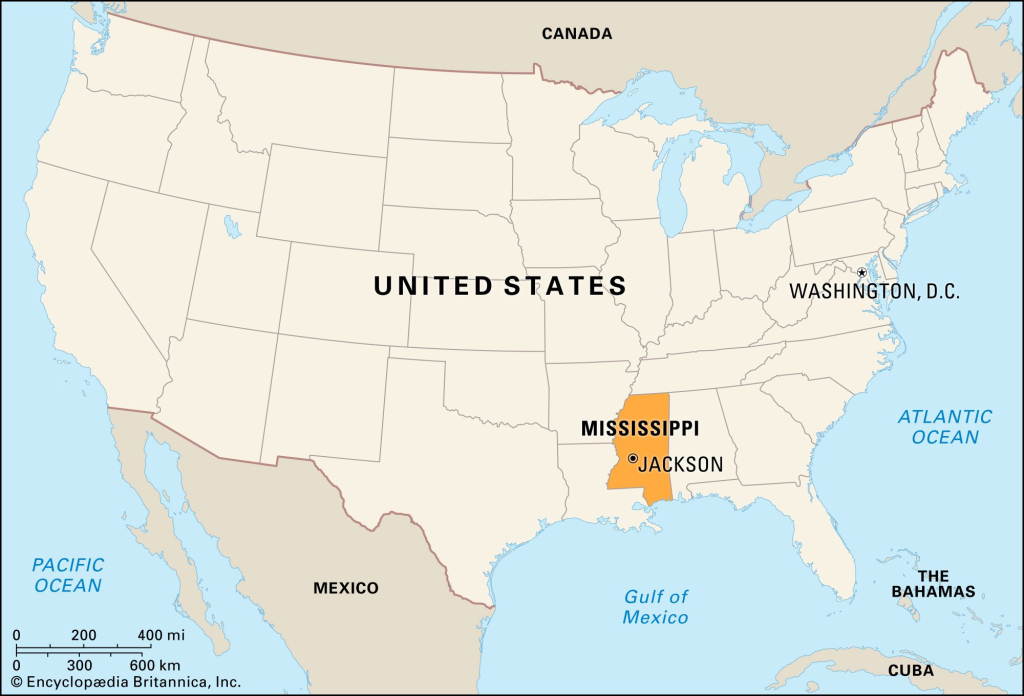 Mississippi | Capital, Population, Map, History, &amp;amp; Facts | Britannica | Mississippi On Map Of Usa