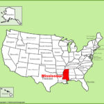 Mississippi Location On The U.s. Map   Ontheworldmap | Mississippi On Map Of USA