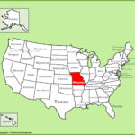 Missouri Location On The U.s. Map   Ontheworldmap | Missouri On The Map Of USA