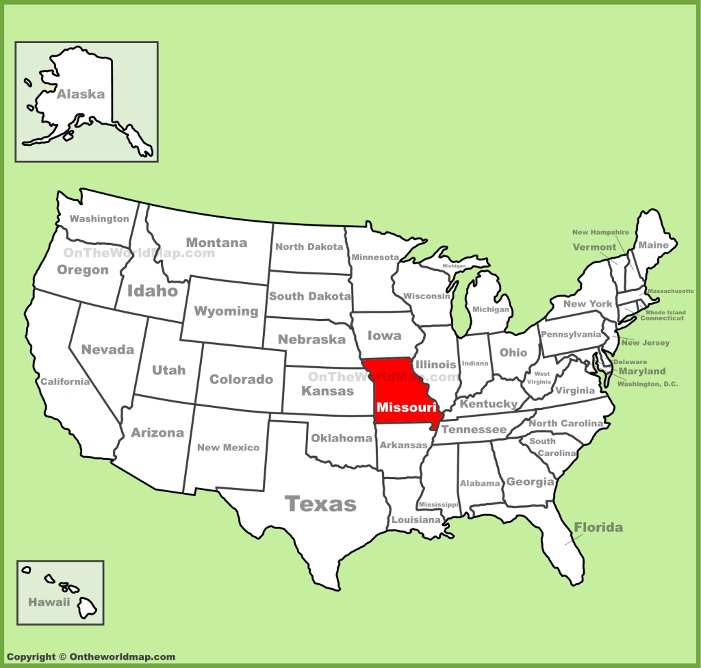 Missouri Location On The U.s. Map - Ontheworldmap | Missouri on the Map of USA