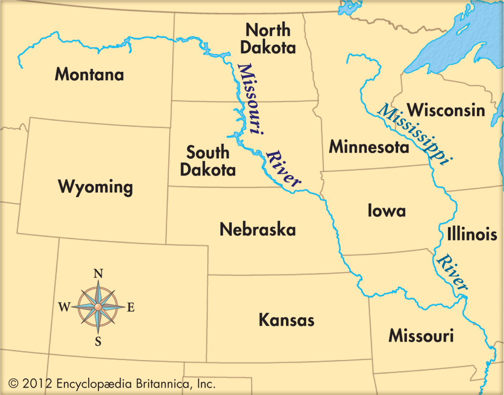 Missouri River | Facts, Map, &amp;amp; History | Britannica | Missouri River on Map of USA