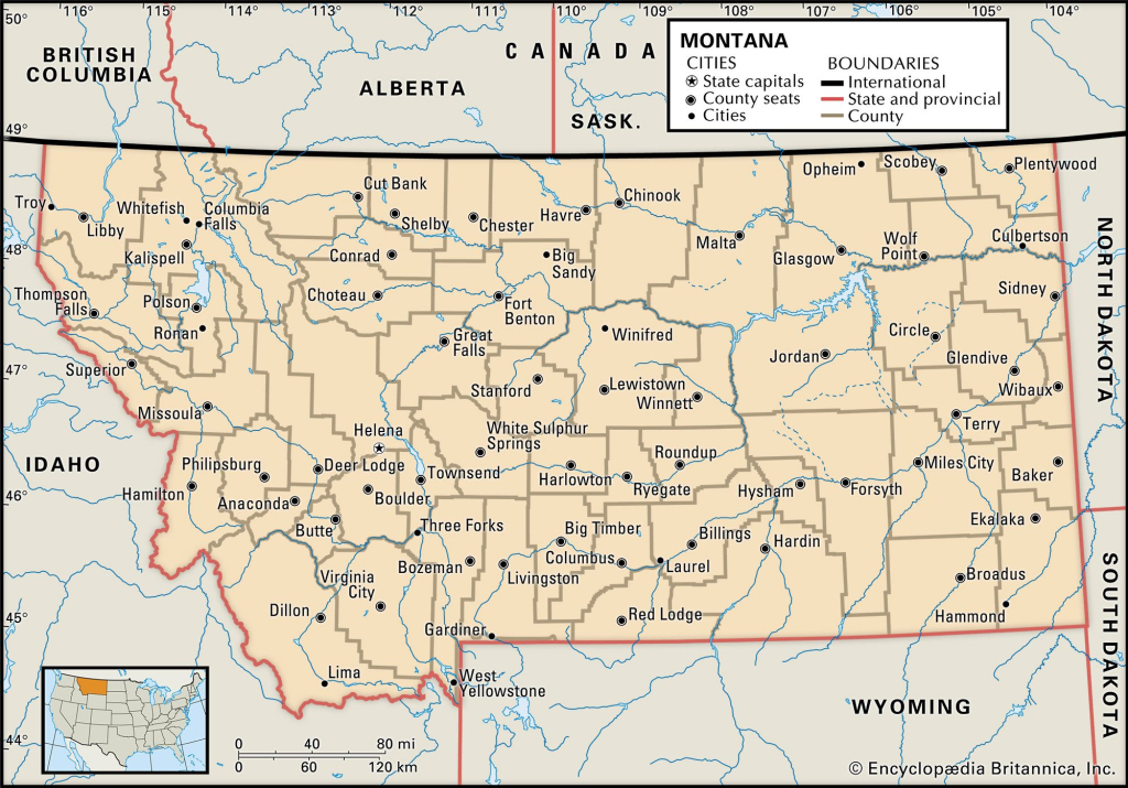 Montana | Capital, Population, Climate, Map, &amp;amp; Facts | Britannica | Montana On Map Of Usa
