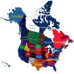 My Updated And Revised Map Of The Usa And Canada Using Their | Map Of Canada & Usa With States